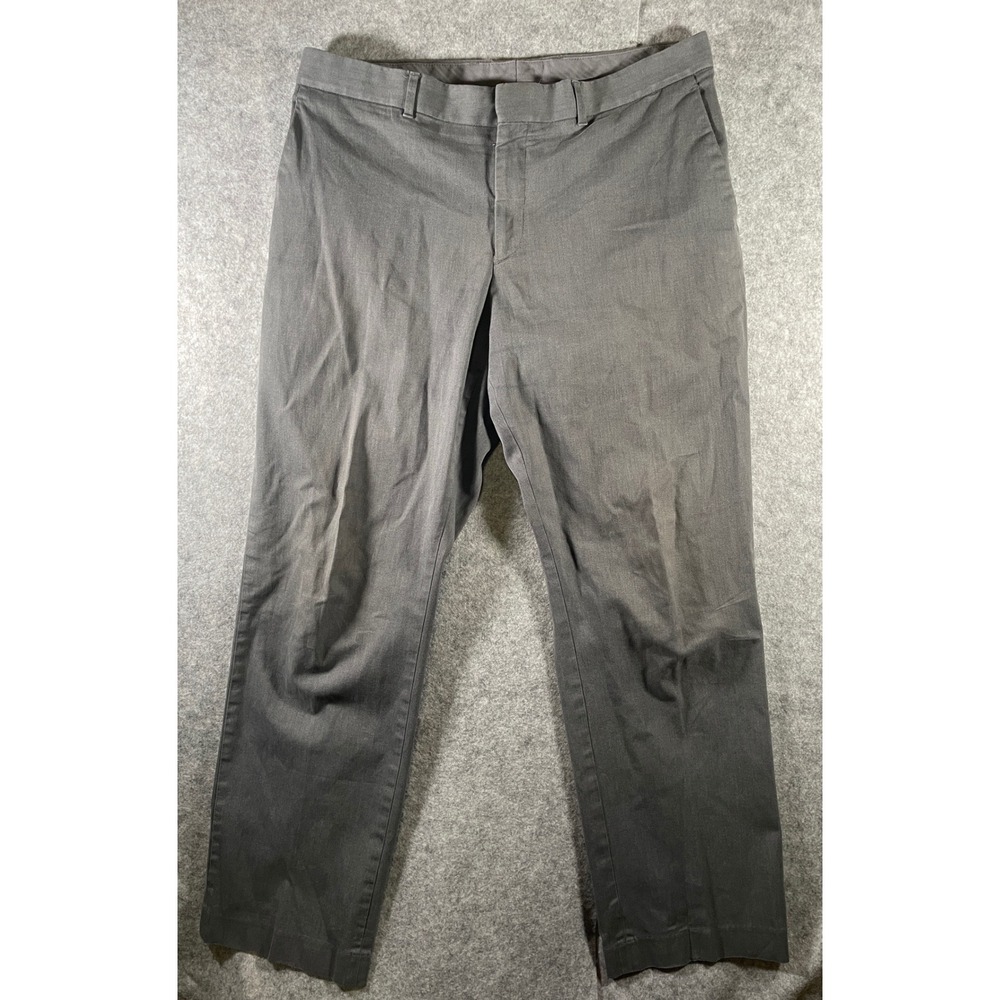 Express Agent Mens 36x34 Charcoal Gray Chino Pants Straight Leg Stretch Cotton